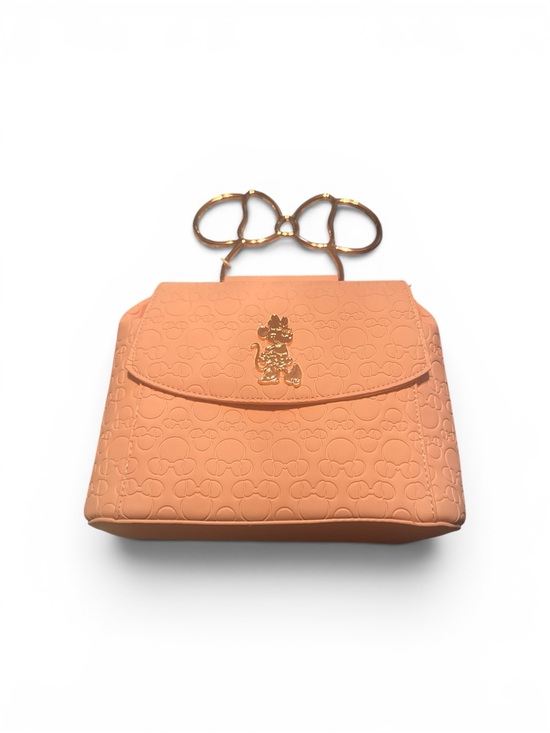 Loungefly Handbags - Light Pink Embossed Satchel with Gold Minnie Charm